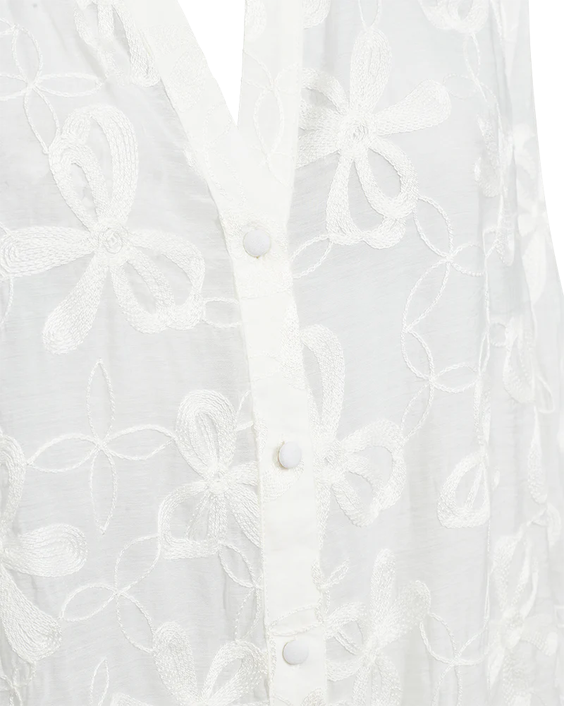 FreeQuent Damskjorta med Broderi Randy Vit