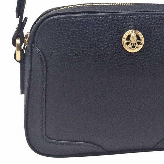 Pourchet Leather Crossbody Väska Black