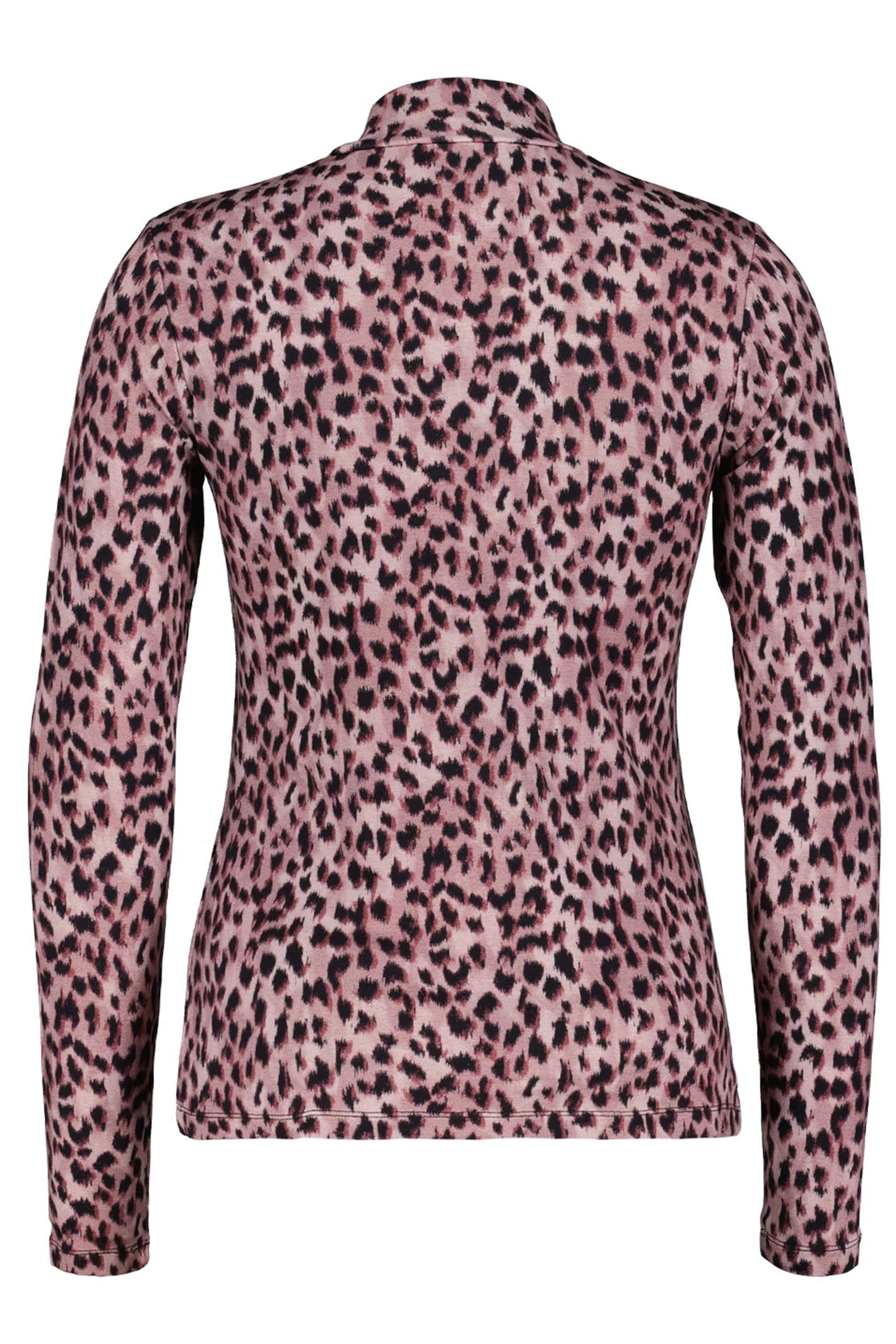 Red Button Rolinde leopard Långärmade Topp Old rose