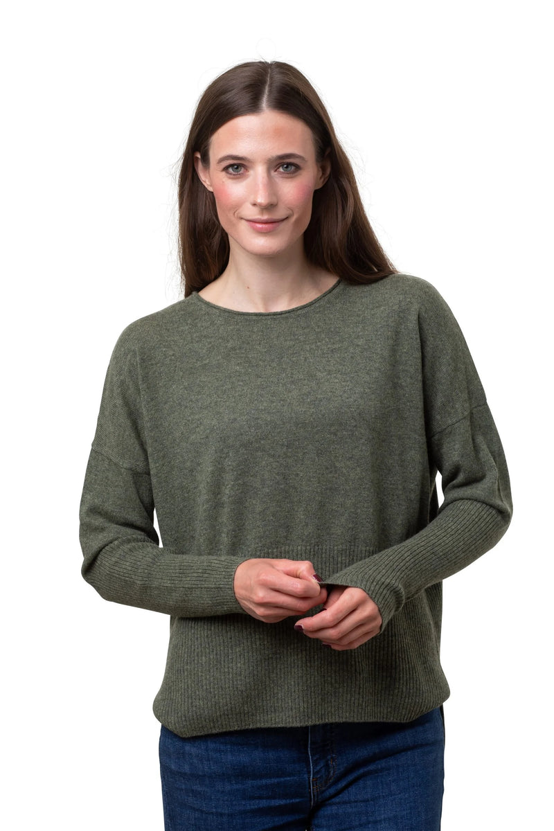 8Design Rib Tröja Olivgrön