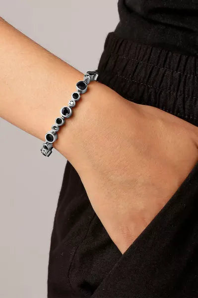 DYRBERG/KERN-Teresia Bracelet SS Black/Crystal