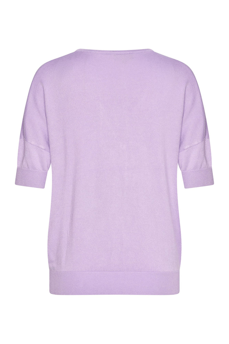 Zilch Stickad Bambu Kofta Lilac