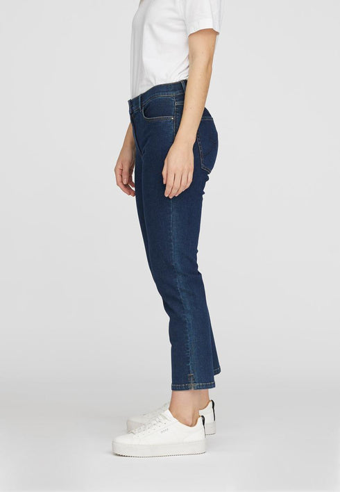 LauRie Christie Regular Cropped Mirakelbyxor Dark Blue Denim