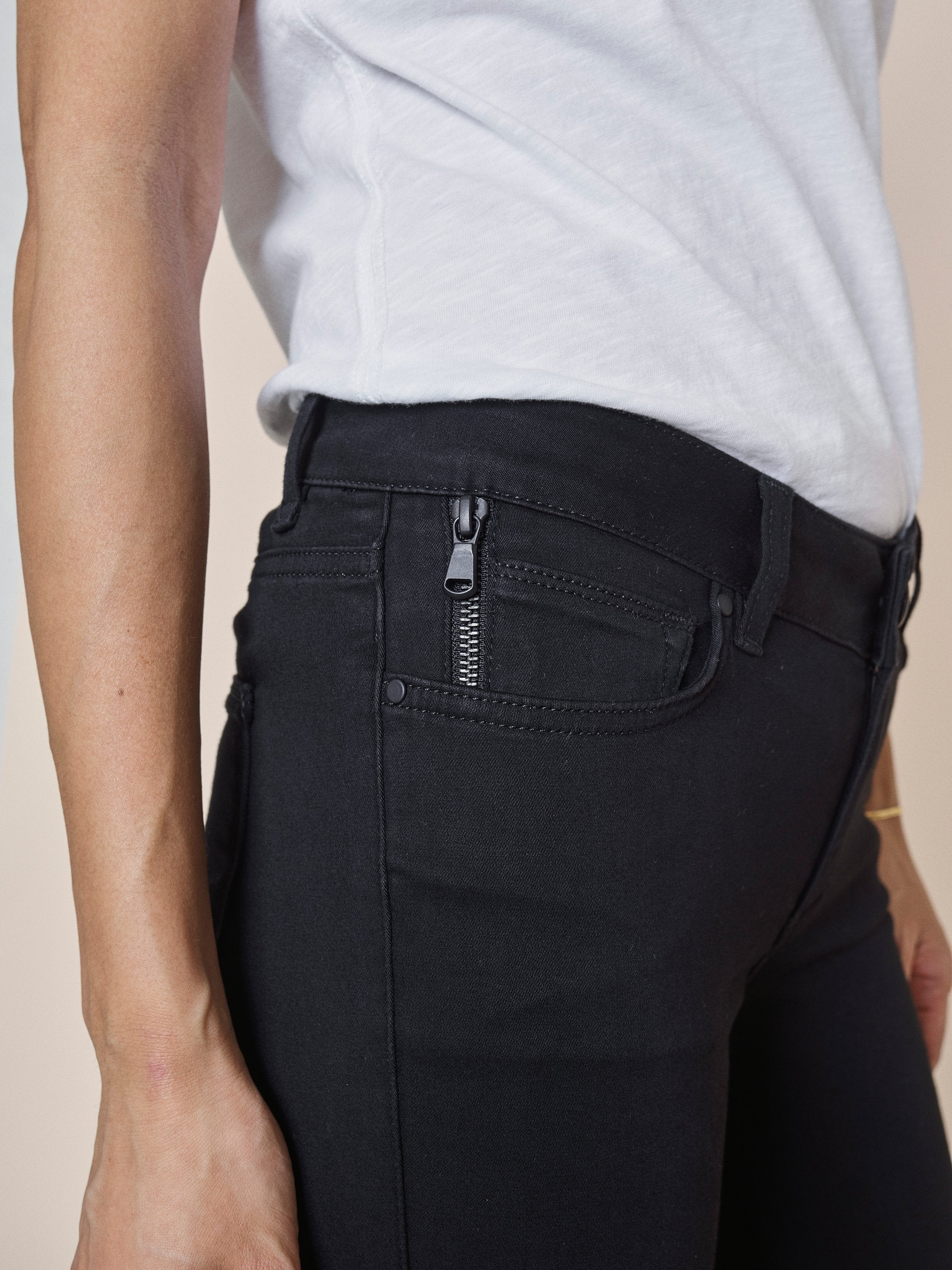 MosMosh Victoria 7/8 Silk Touch Black Jeans