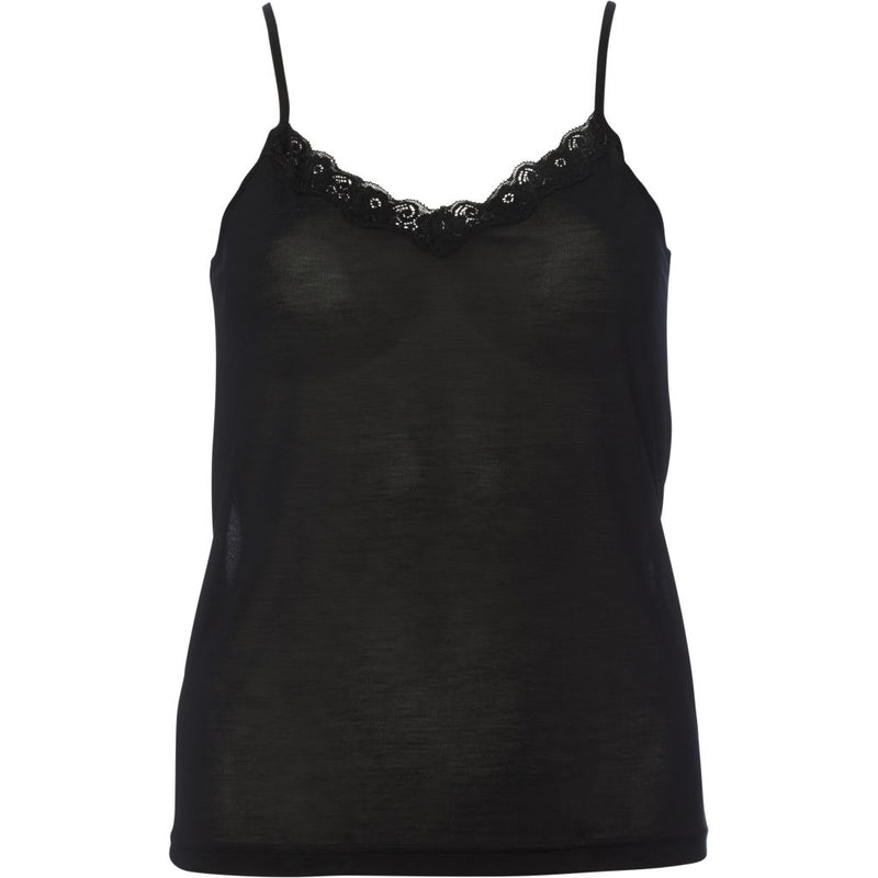 Lady Avenue Silk Jersey Spetslinne Camisole w.lace