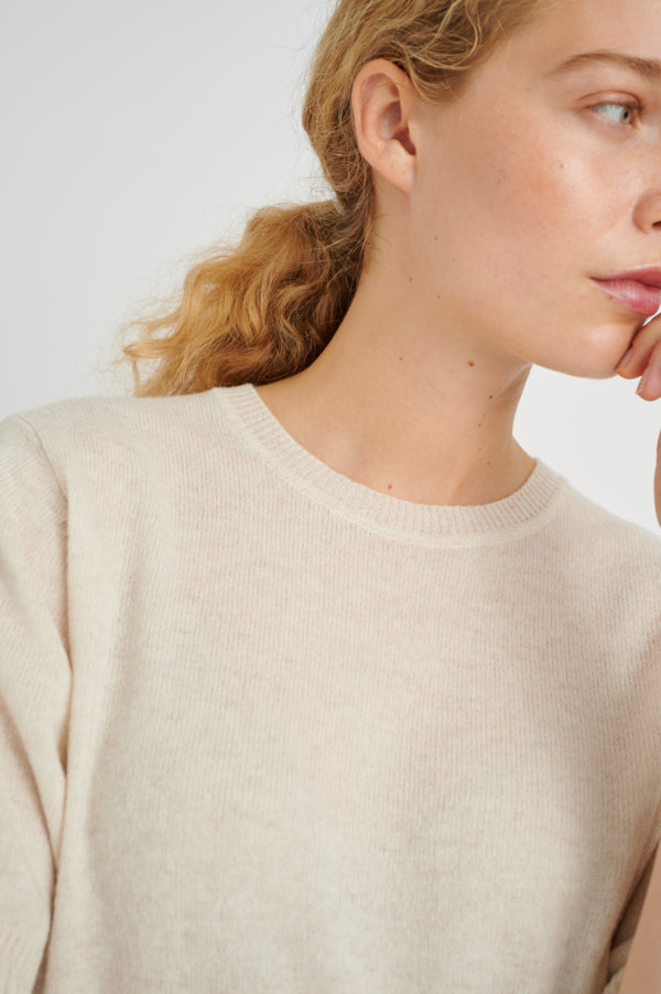 InWear MonikaIW Kortärmad Tröja Eggshell Melange