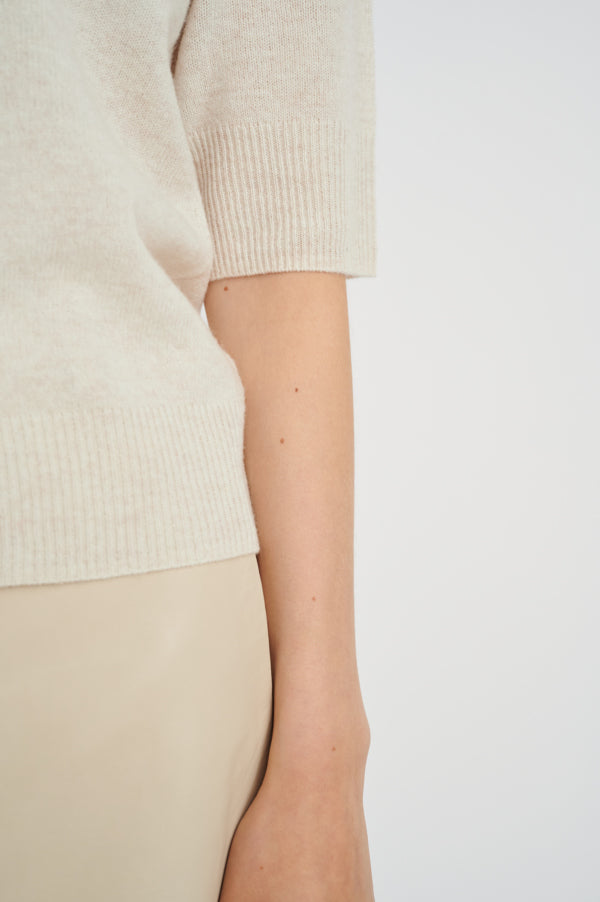 InWear MonikaIW Kortärmad Tröja Eggshell Melange