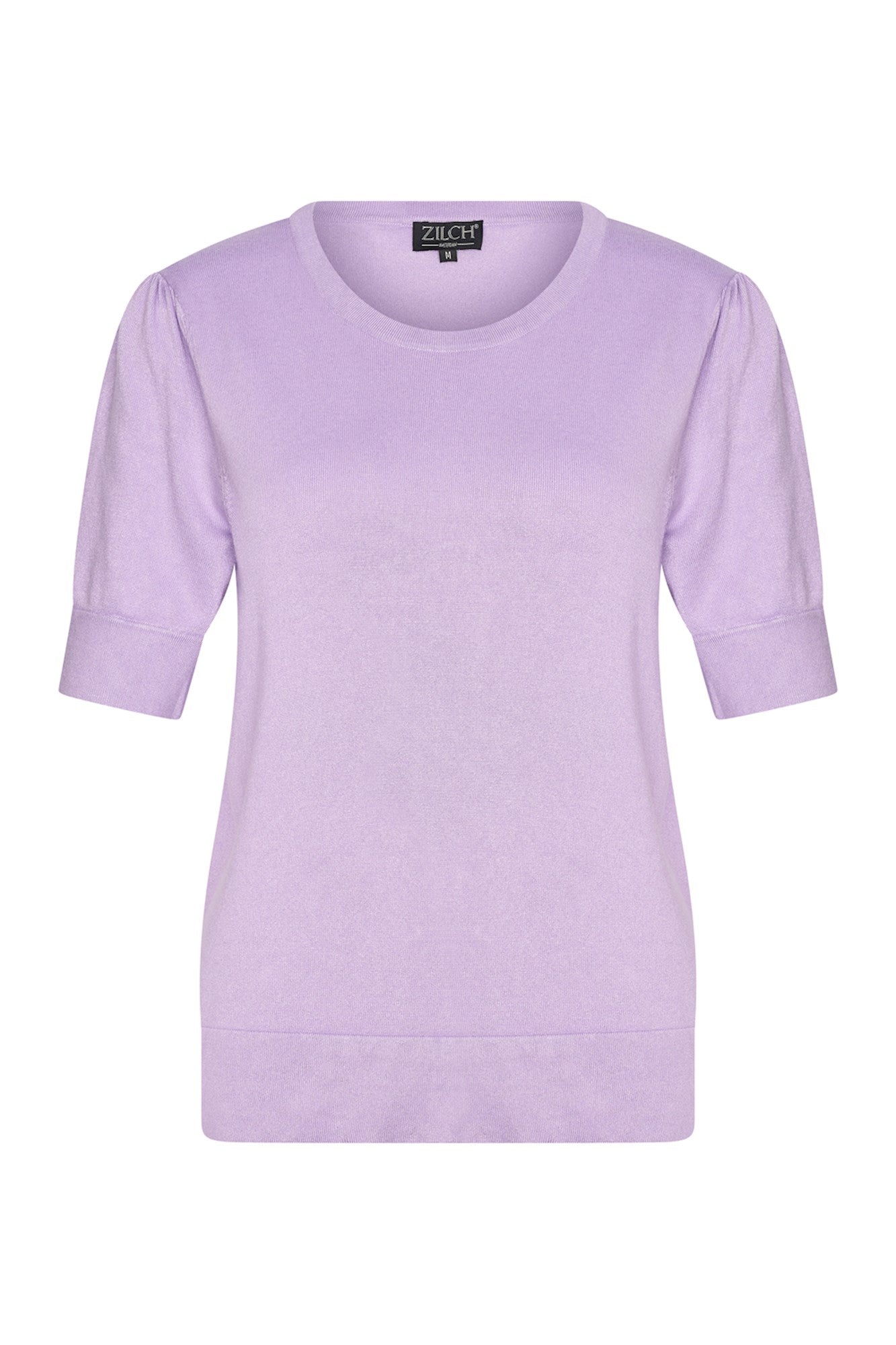 Zilch Stickad Bambu Top med Puff Lila
