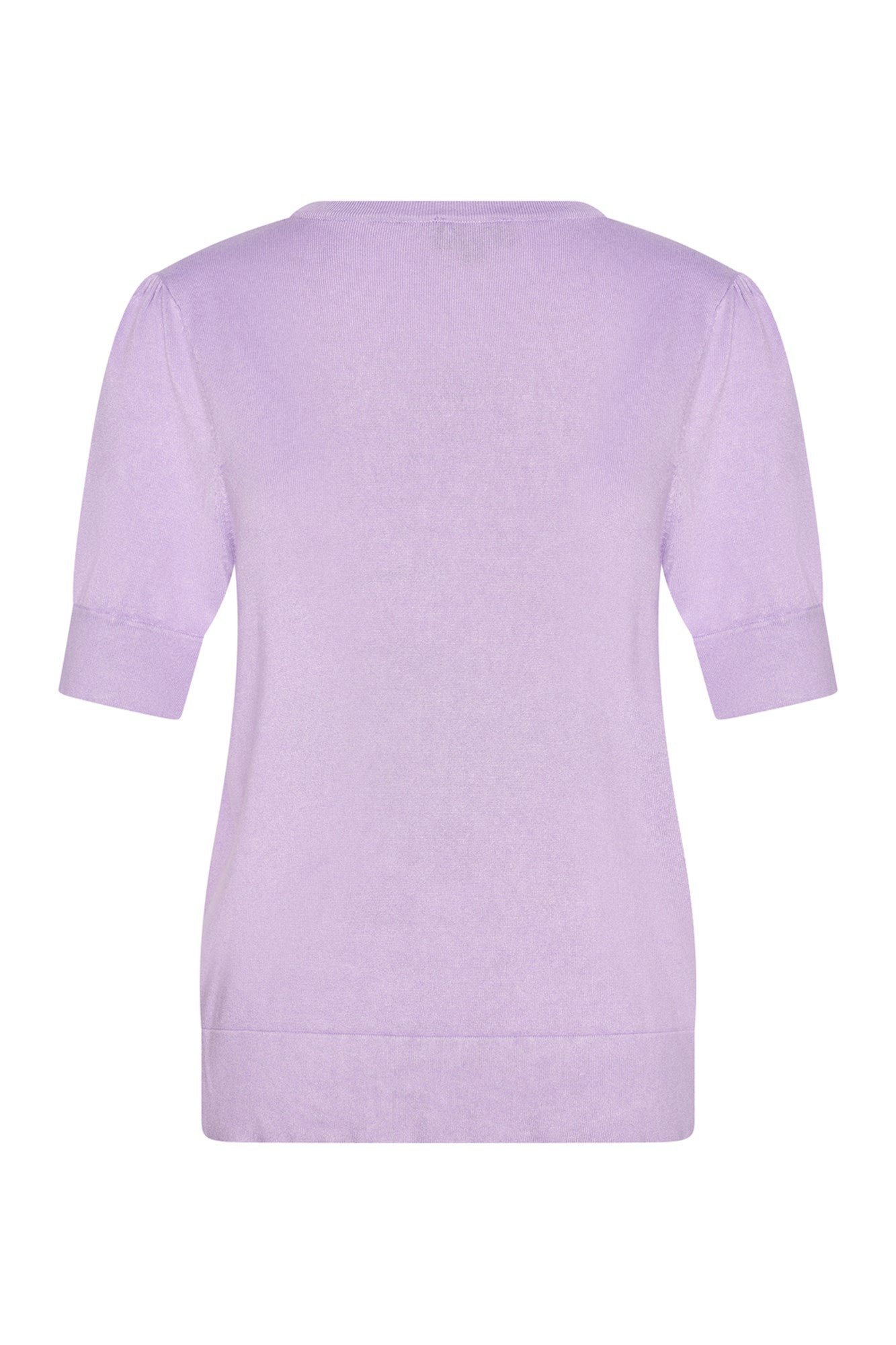 Zilch Stickad Bambu Top med Puff Lila