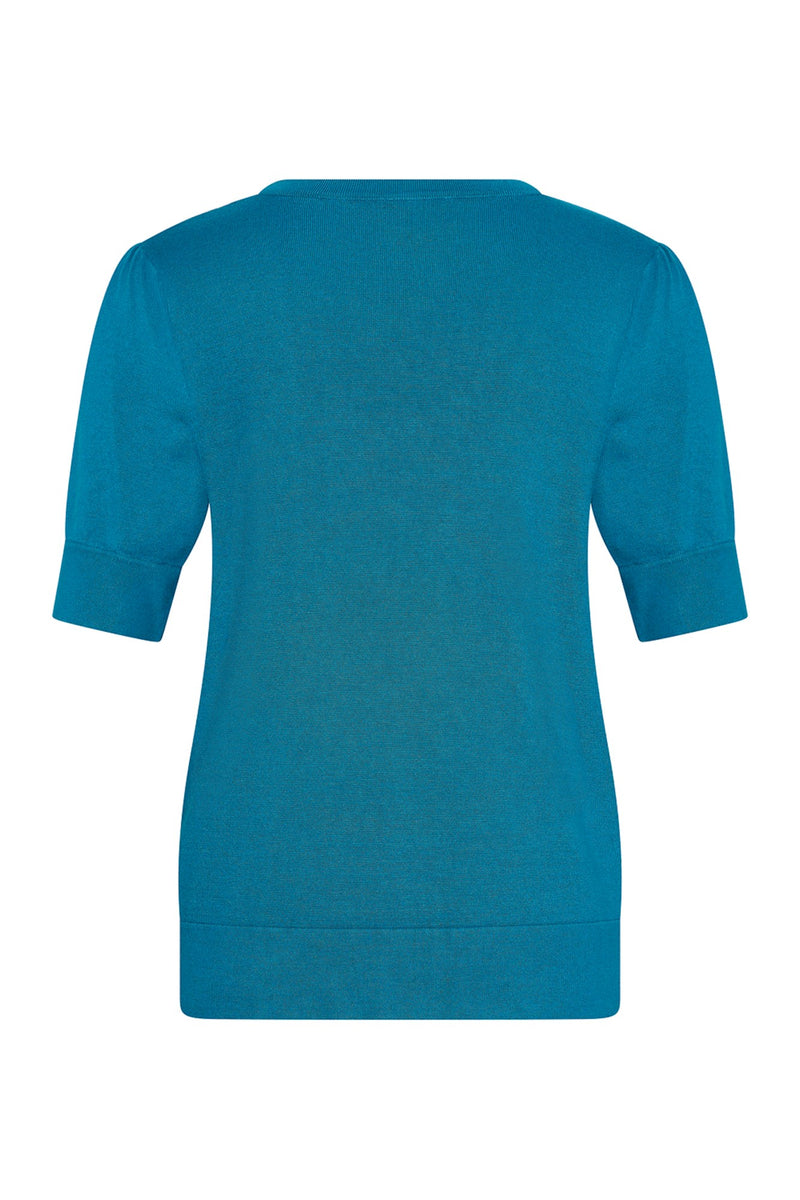 Zilch Stickad Bambu Top med Puff Ocean