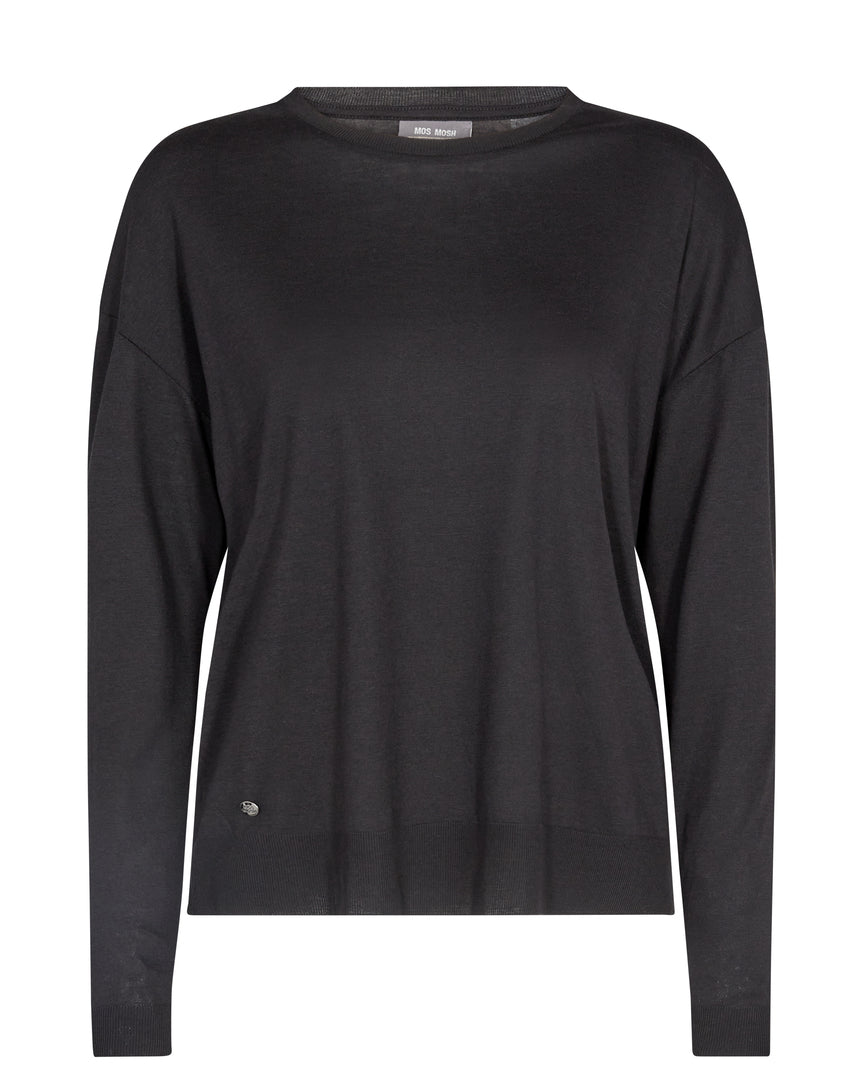 Mos Mosh Swann Stickad Top Black