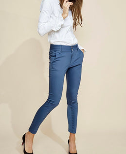 Mos Mosh Blake Night Byxor Indigo Blue