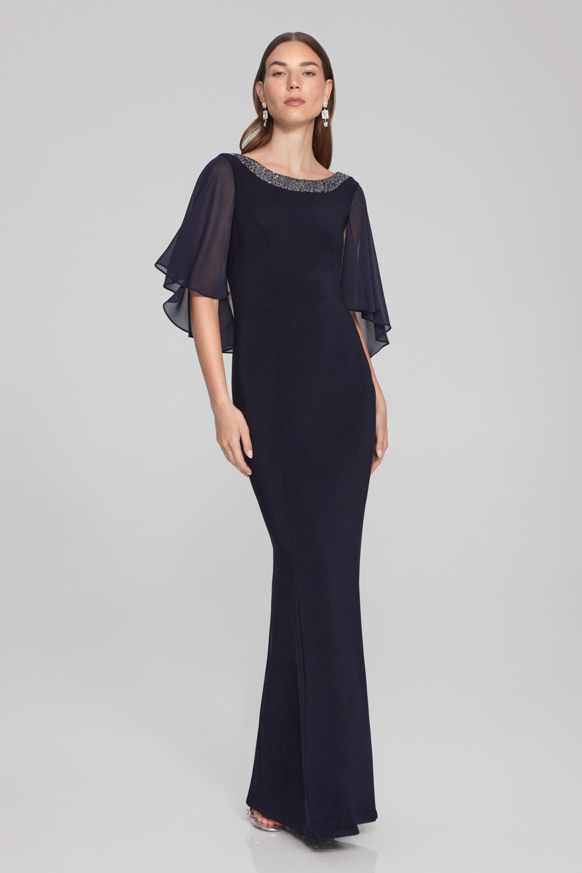 Joseph Ribkoff Silkeslen klänning Midnight Blue