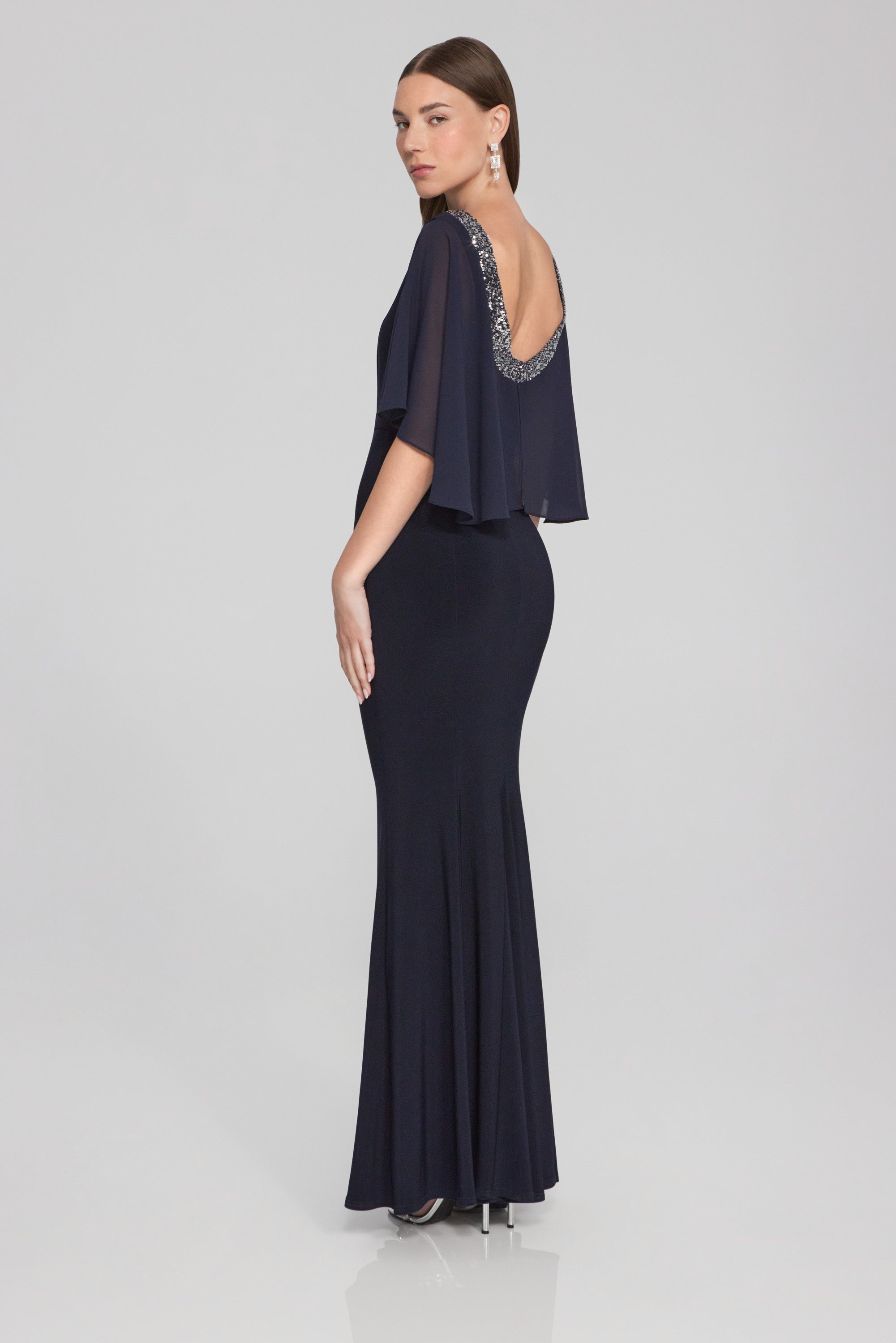 Joseph Ribkoff Silkeslen klänning Midnight Blue