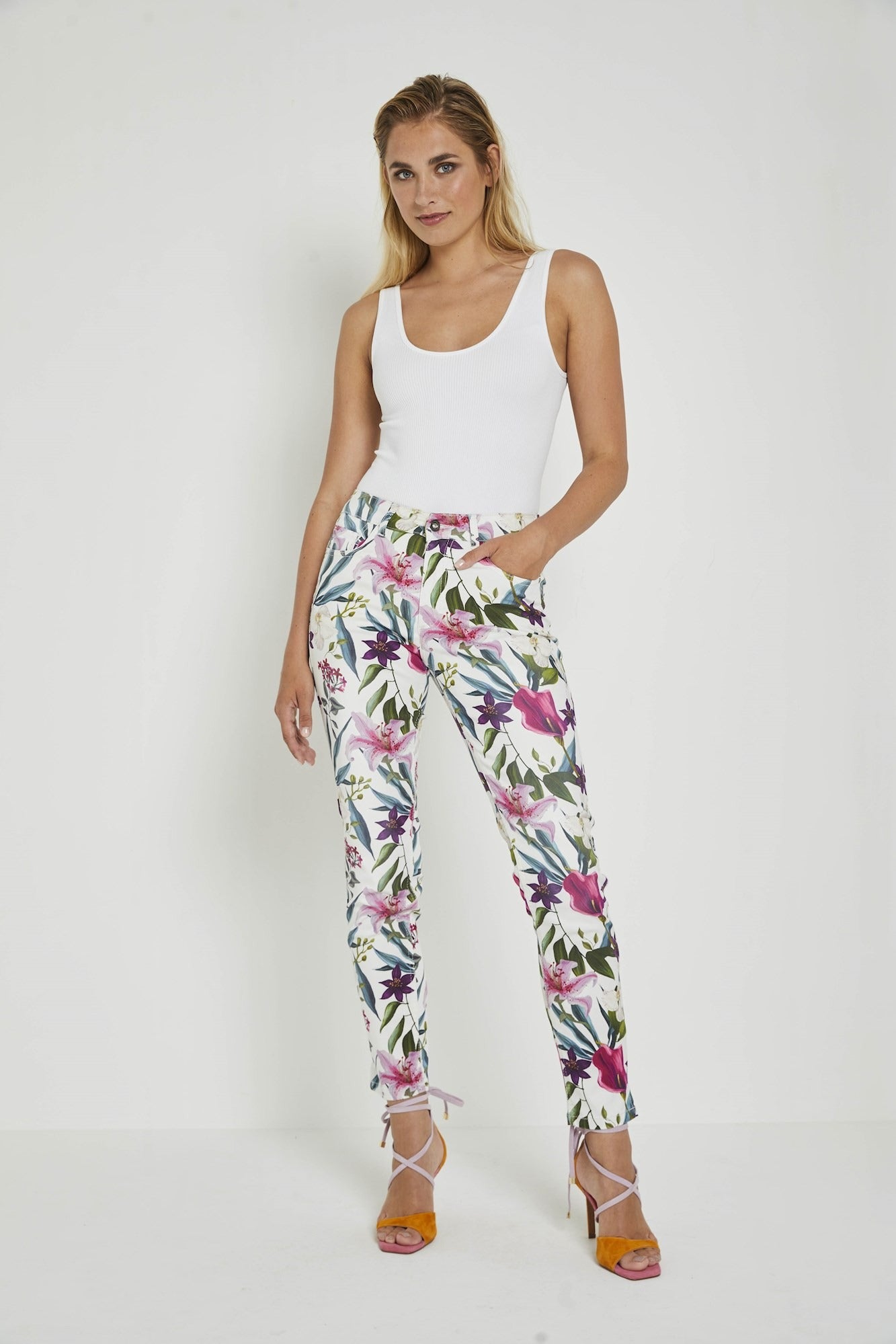 PARA MI Celine Split Multi Color Flower