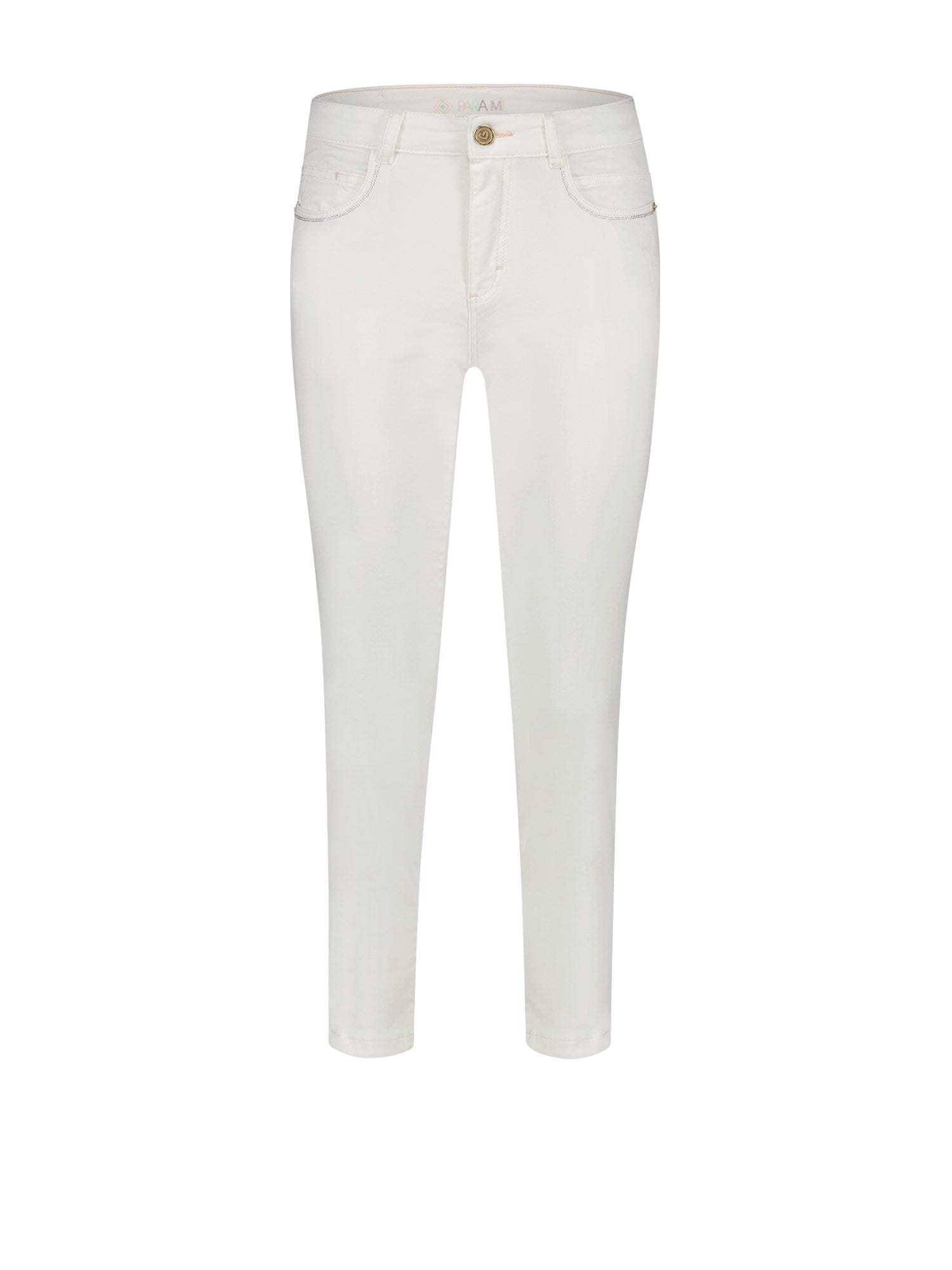 Para Mi Capri Fancy Color Denim Byxor White
