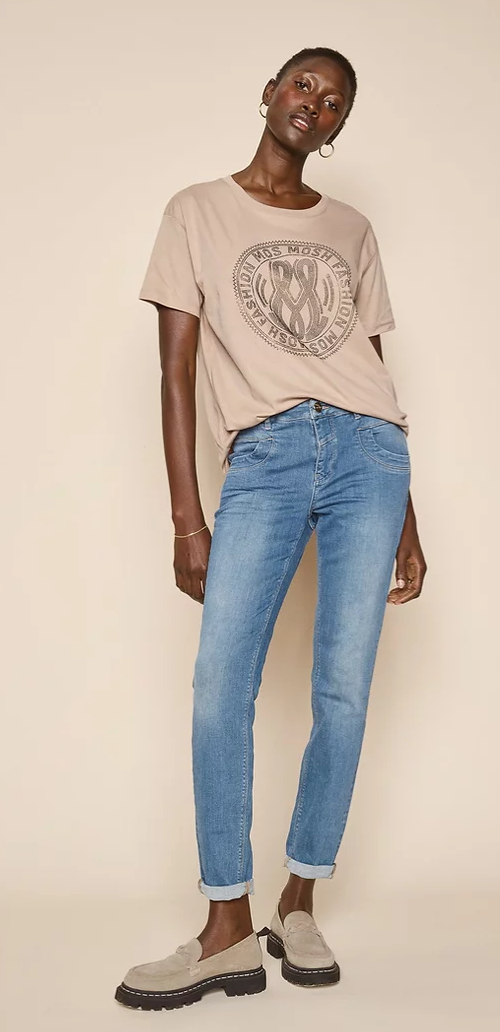 MosMosh Naomi Haim Jeans Light Blue Denim