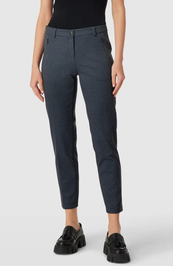 Maron slim chino i belagd denim Clean Dark Blue