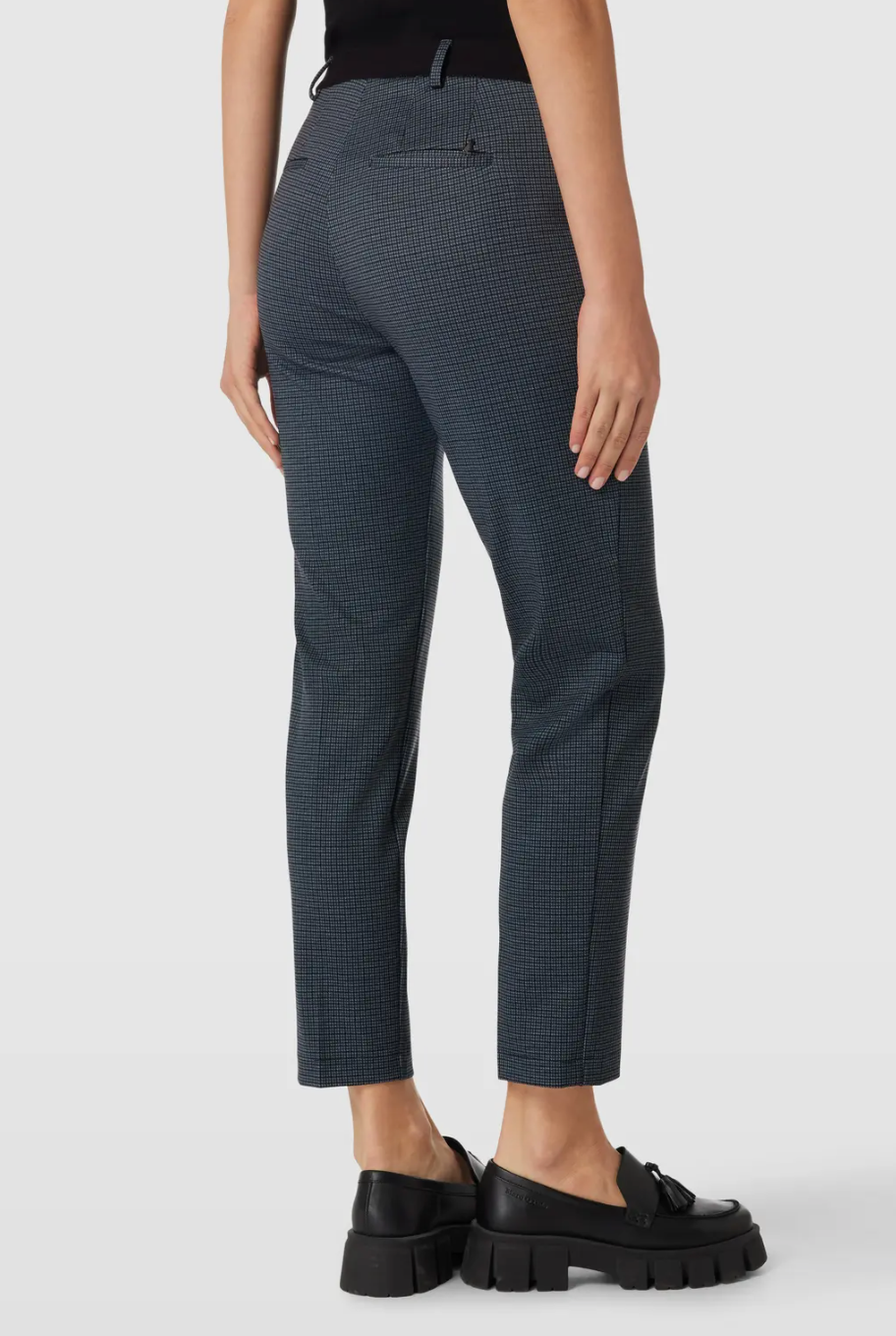 Maron slim chino i belagd denim Clean Dark Blue
