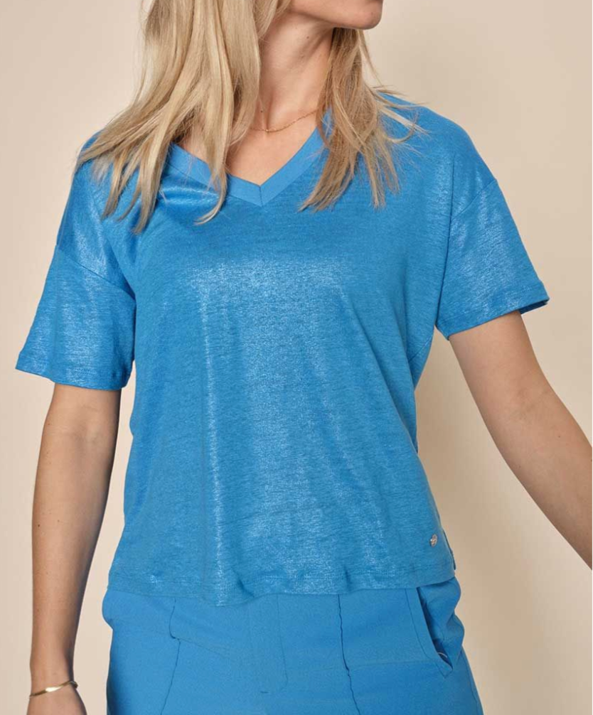 Mos Mosh Casa V-SS Foil T-shirt