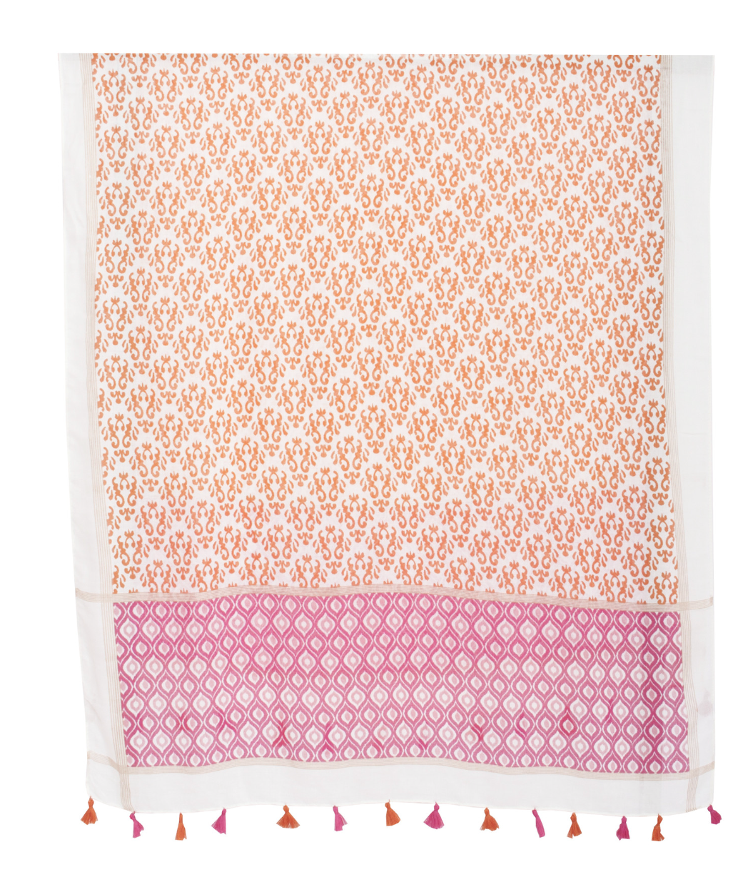 Smashed Lemon Scarf Yellow Fuchsia