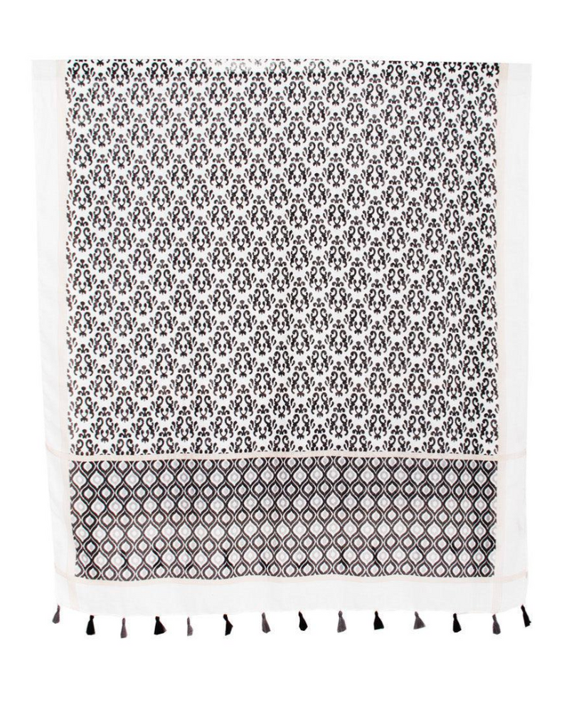 Smashed Lemon Scarf Svart Vit