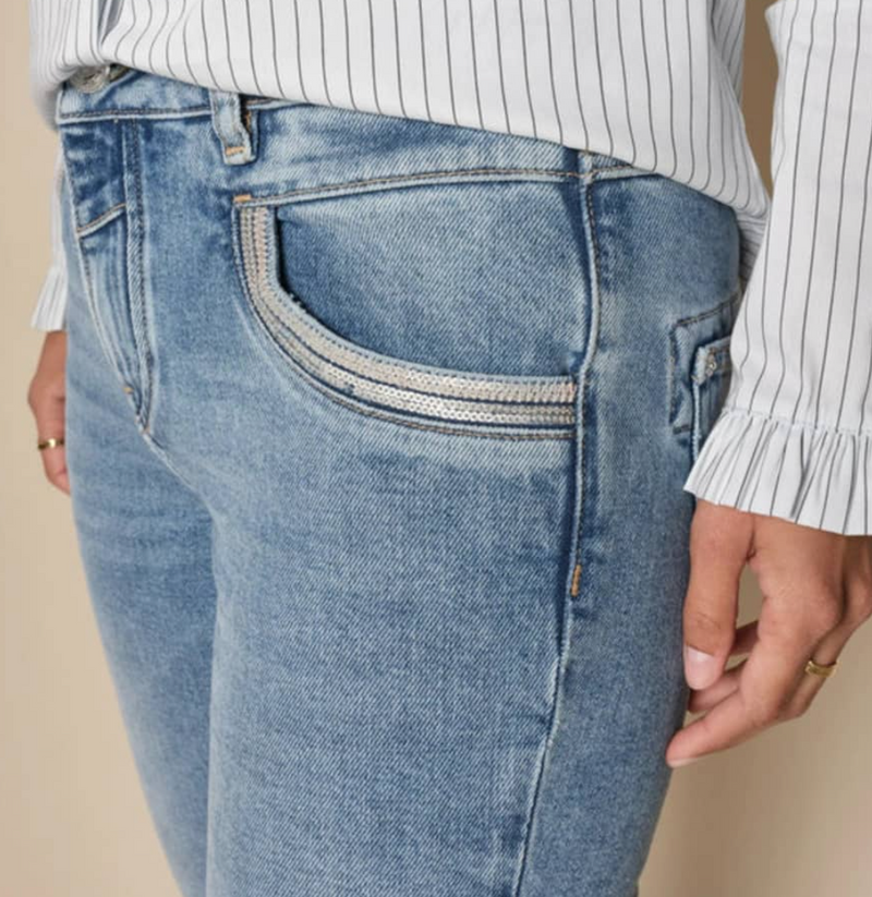 MosMosh Naomi Celeste Jeans Light Blue Denim