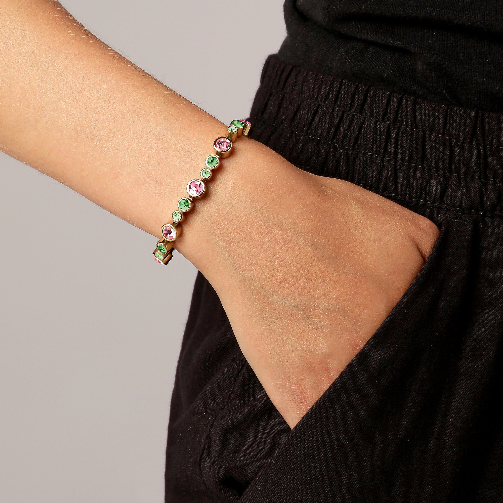 DYRBERG/KERN ARMBAND TERESIA SG ROSE/GREEN