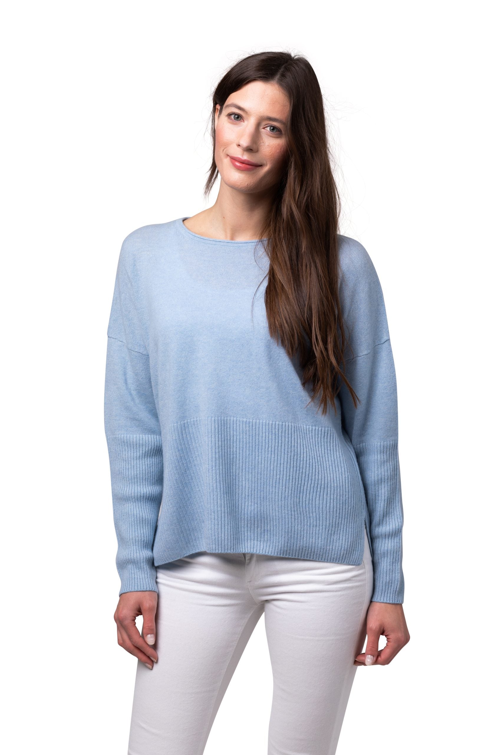 8Design Rib Tröja Light Blue