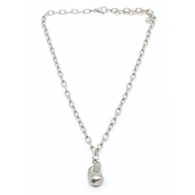 7East Chunky Pearl Halsband Steel