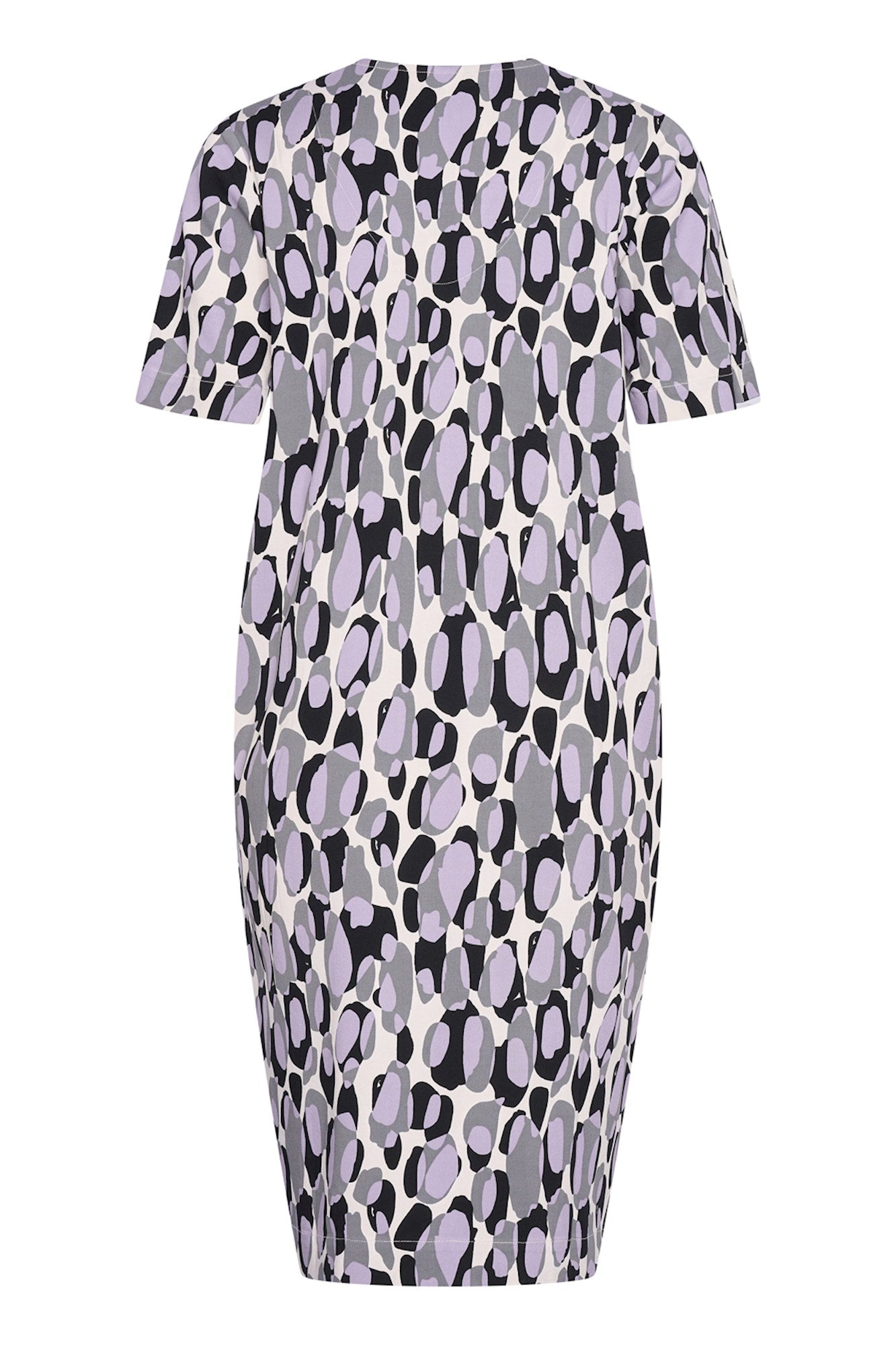 Zilch V-ringad Mönstrad Klänning Black Purple